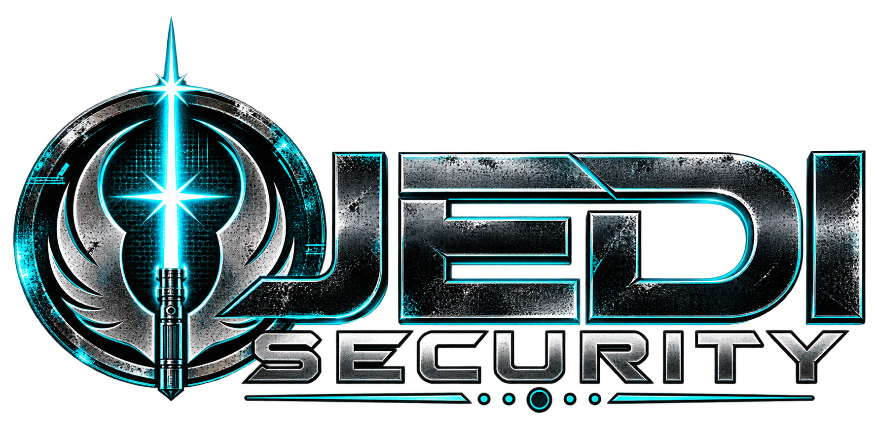 JEDI Security metallic crest and wordmark